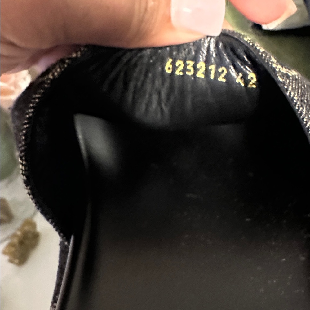 NWT Gucci Black and Gray Denim Logo Slides - Picture 6 of 7